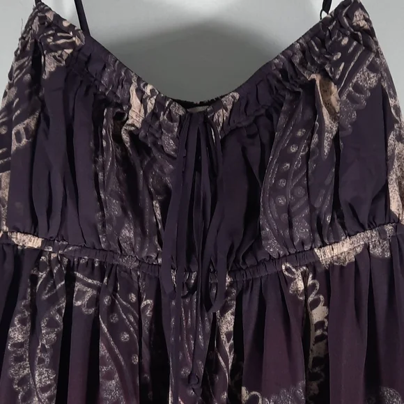 NWT BCBGENERATION CFT Puple/pink/cream / burgundy maxi dress SZ M - Picture 3 of 11